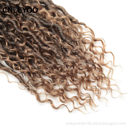 River Faux Locs Hair Red 18 Inch Factory Synthetic Goddess Faux Locs Crochet Braiding Hair Extension